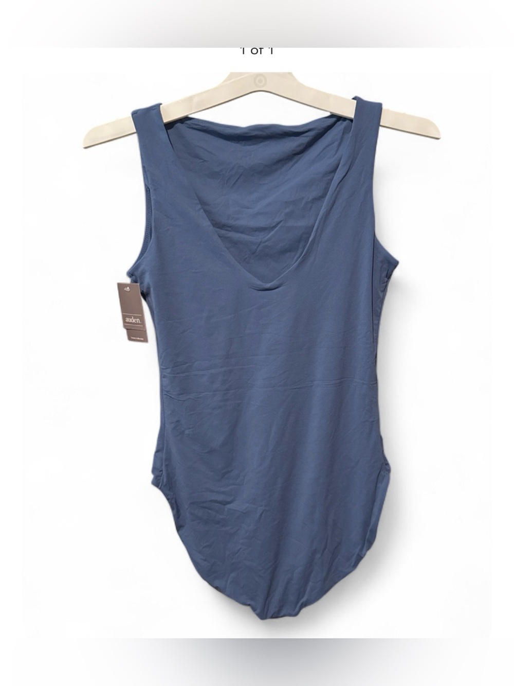Size XL Auden Scoop Neck Sleeveless Bodysuit — Blue